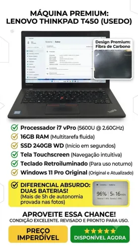 Notebook Thinkpad core i7 vpro