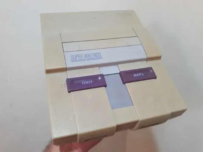 Super Nintendo Snes Fat Somente O Console Defeito Na Imagem