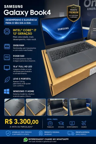 Notebook galaxy book 4