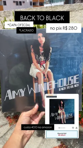 DISCO DE VINIL LP - BACK TO BLACK AMY WINEHOUSE LACRADO