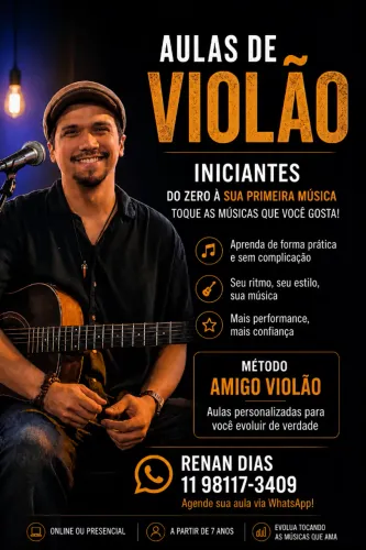 Aulas de Violão para Iniciantes | Online e Presencial