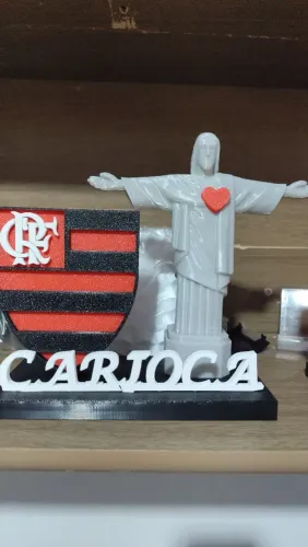 Decoração Flamengo Cristo Redentor