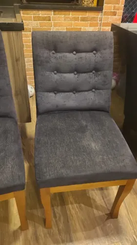 Conjunto 6 Cadeiras Estofadas Reforçadas Para Mesa Sala