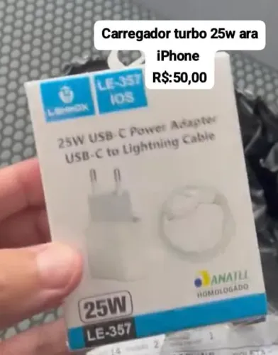 Carregador Turbo 25w para Iphone