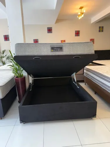 Cama de Casal BAÚ COM COLCHÃO CASAL NOVO - Entrego!