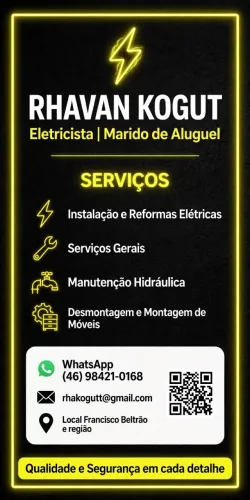 Eletricista/marido de aluguel