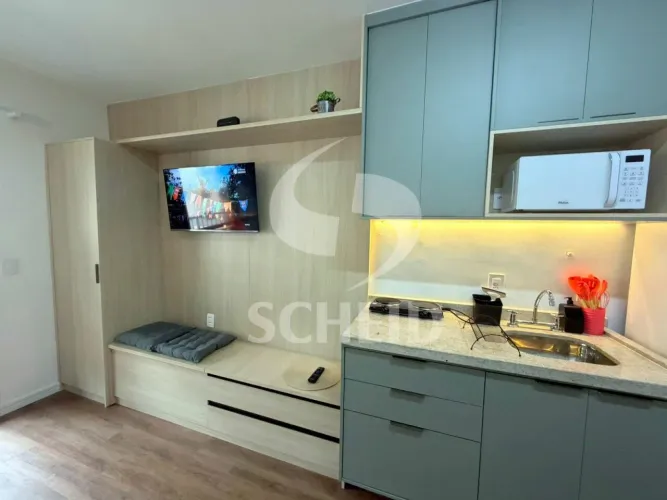Apartamento para locação mobiliado de 24,00m² útil, com 1 quarto na Vila Santa Catarina em