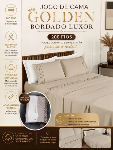 Jogo de cama bordado 200 fios