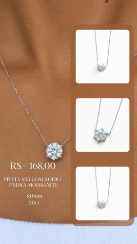 Colar em prata 925 com MOISSANITE