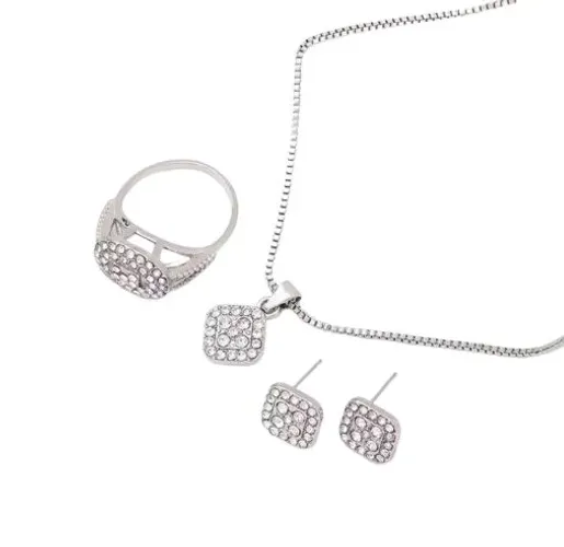 CONJUNTO JOIAS DIAMANTES KIT 3 UNIDADES