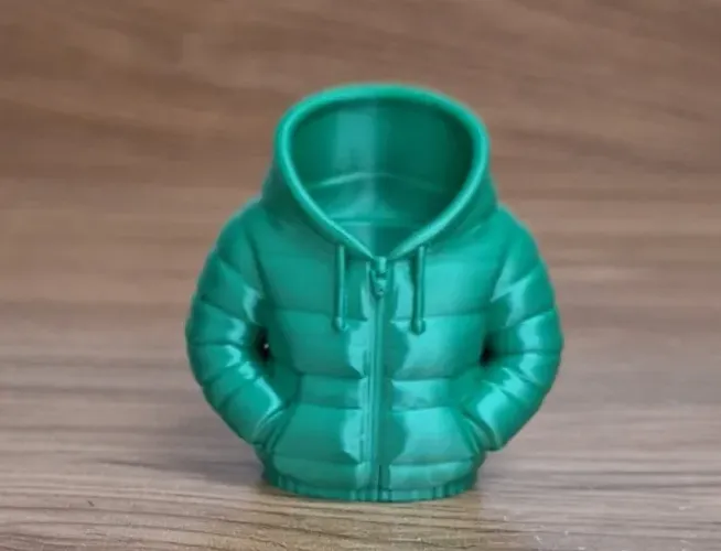 jaqueta verde em impressão 3 d
