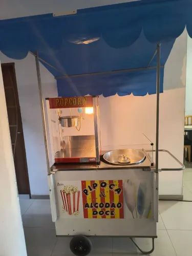 Carrinho Pipoca + Algodão Doce Completo para Eventos - Pronto para Trabalhar