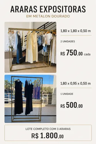 Arara de Chão Expositora Móvel