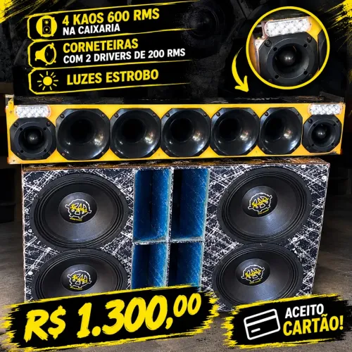 Vendo 4 kaos 600 rms na caixaria