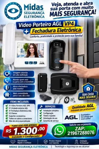 Vídeo Porteiro + Fechadura Eletrônica Instalado