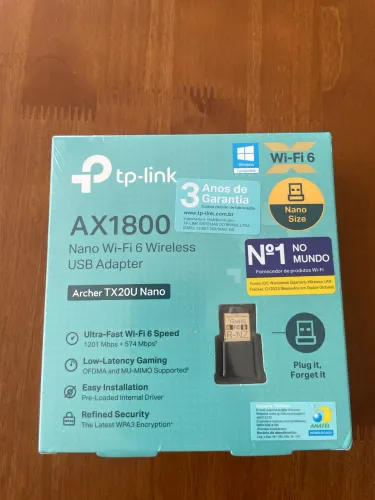 Adaptador Wifi para PC TP LINK AX1800 LACRADO ORIGINAL
