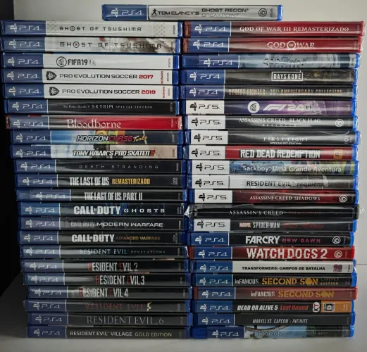 Jogos ps4 e jogos ps5
