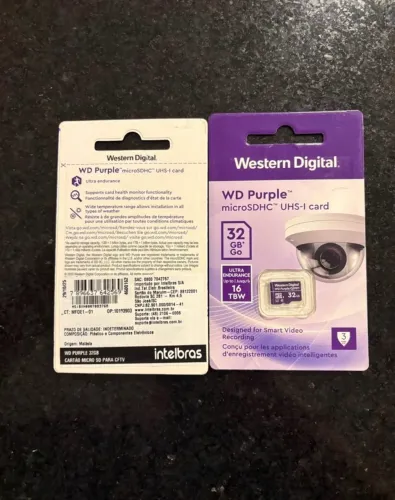 Cartão de memória Micro SD WD Purple 32GB