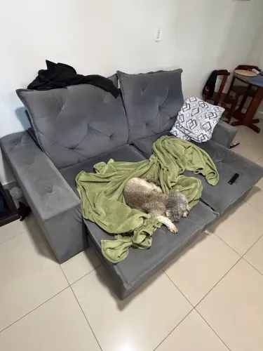 Sofá 4 lugares com 2 travesseiros 
