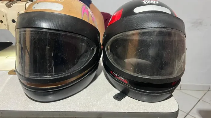 Capacete usado