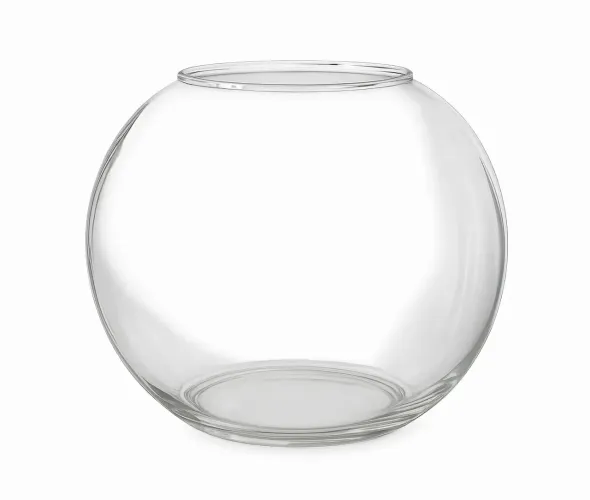 Vaso de vidro redondo grande