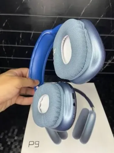 Fone de Ouvido Bluetooth P9 Air Sem Fio Prata Novo