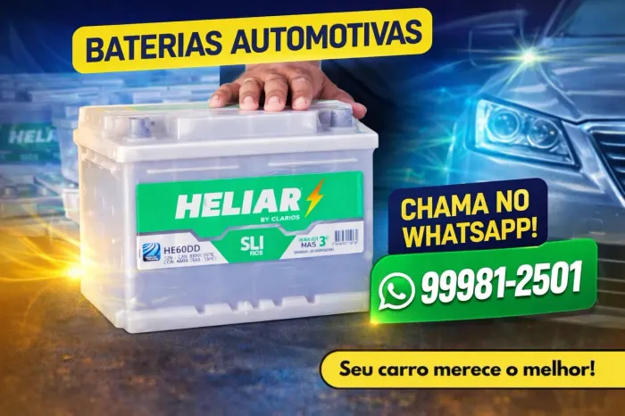 Bateria de carro heliar - 24 meses de garantia - todas as amperagens (novas e seminovas ) 