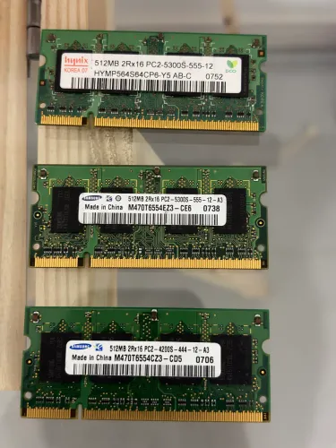 Memória DDR2 512mb Notebook