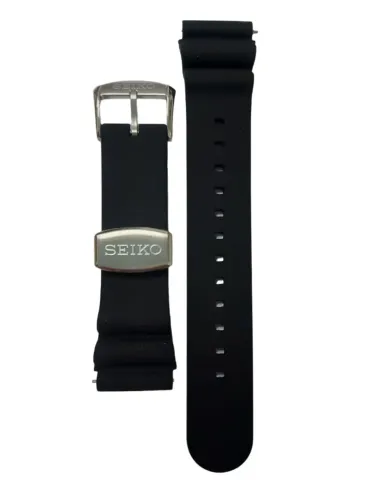 Pulseira em silicone para relógio seiko turtle Monster Tuna 22mm Preto