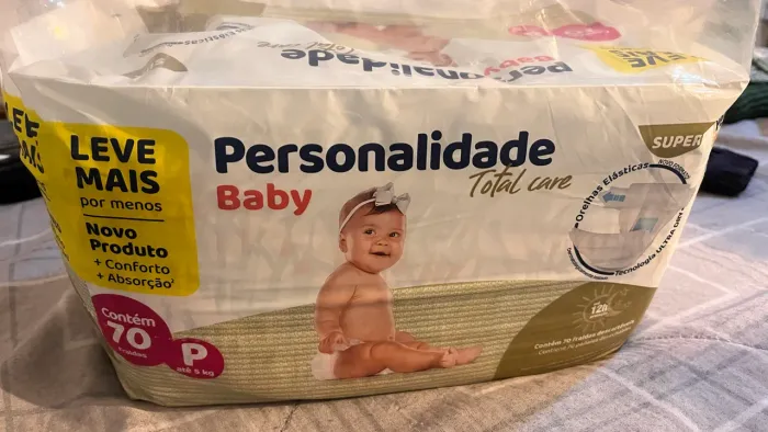 Fralda Personalidade total care P 70 fraldas