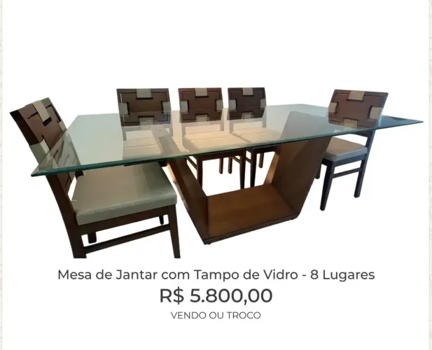 Mesa 8 lugares em madeira