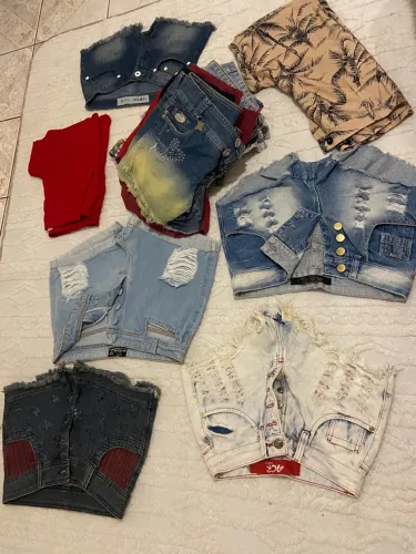 Lote para Brecho 21 peças shorts várias marcas