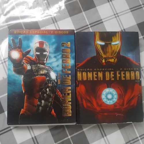 Kit Dvd Duplo "ed.especial" Homem de Ferro 1 e 2 com encarte