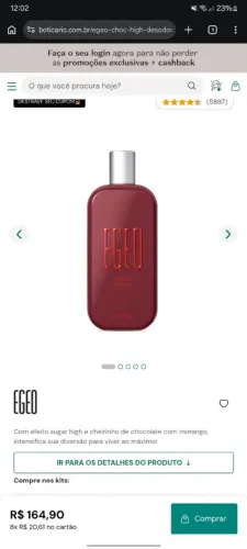 Perfume de chocolate com morango NOVO