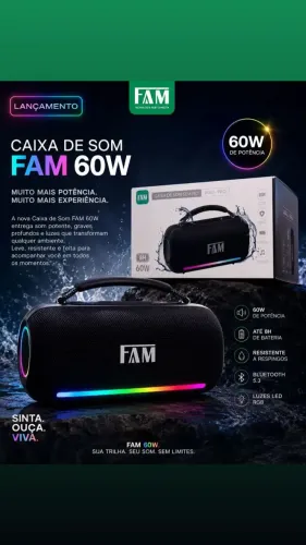 Caixinha portátil Fam 60W