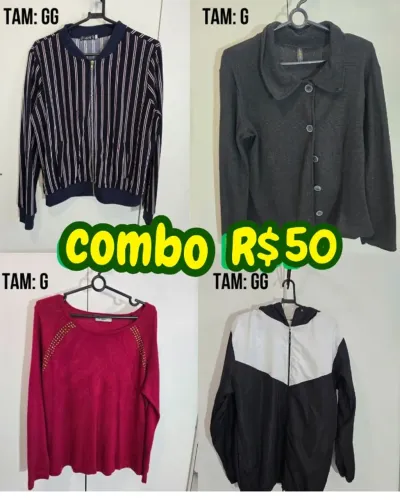 Combo - 4 casacos por R$50