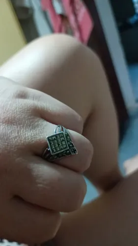 Anel prata 925 com marcacita