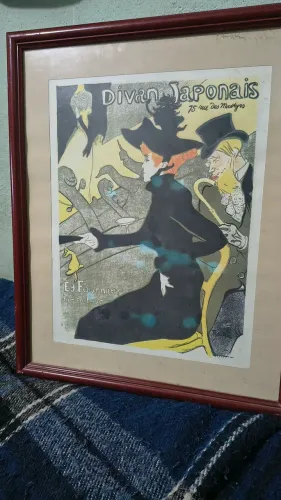 QUADRO ANTIGO (ANO 1975). DIVAN JAPONAIS
