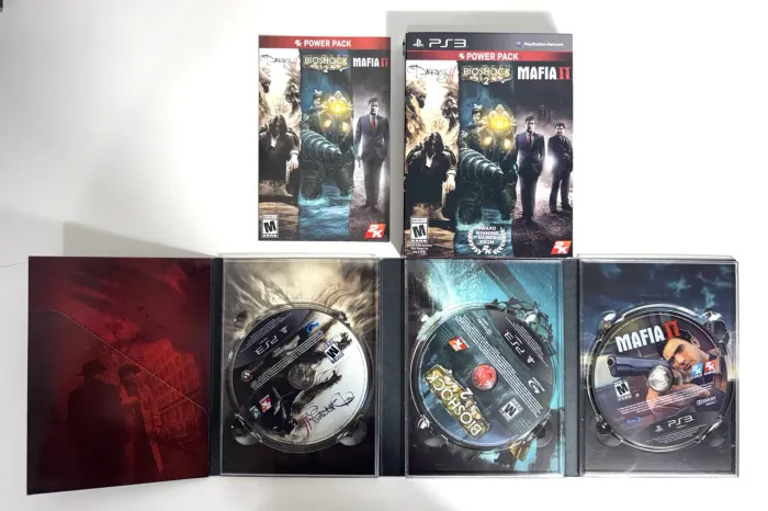 Kit com 3 Jogos 2K Mafia 2 Bioshock 2 Darkness 2 PS3 Power Pack