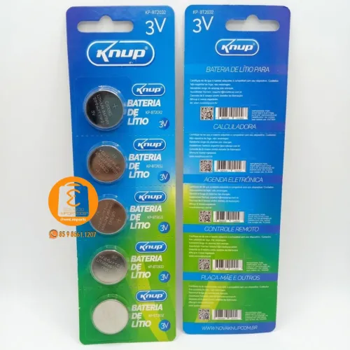 BATERIA DE LÍTIO CR2032 (a Unidade ou Cartela Completa)