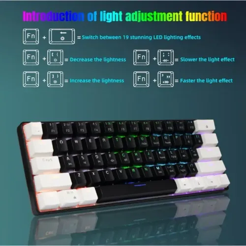 teclado gamer 60% mecânico