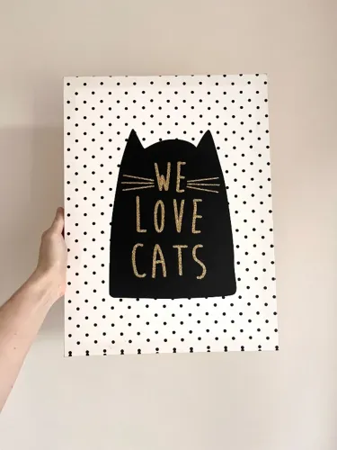 Quadro decorativo gato