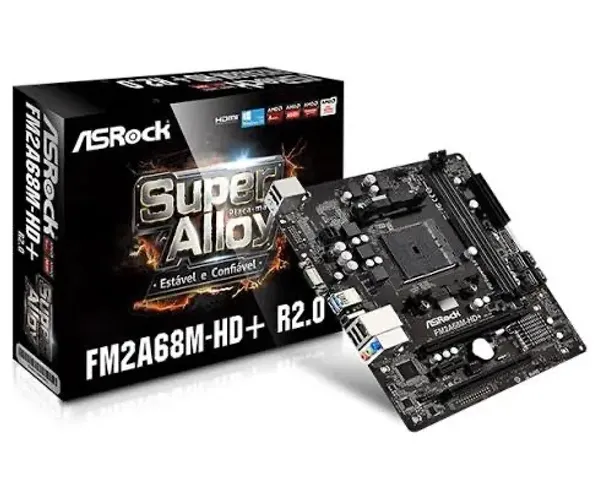 - Placa-mãe: ASRock FM2A68M-HD+ R2.0