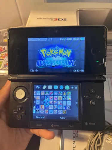 Nintendo 3DS na Caixa CIB Desbloqueado 64gb + Case de Acrílico