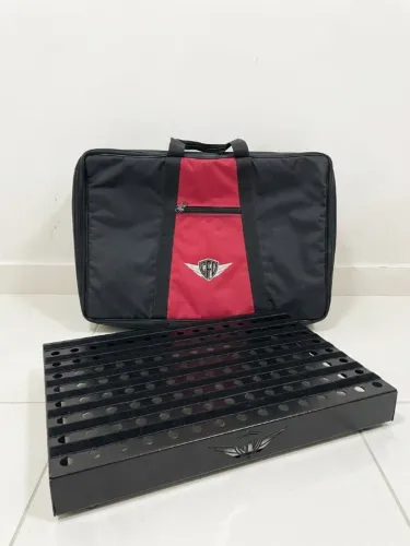 Pedalboard Creationfd Duocase 60x40 cm com Softbag Preto Aço Resistente Pedalboard Creati