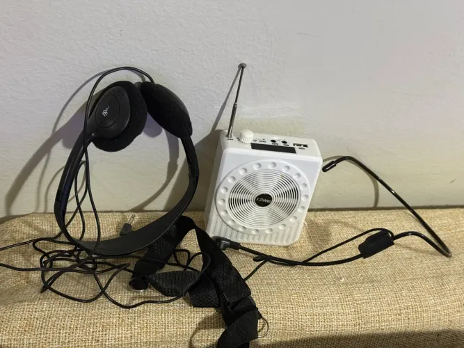 Amplificador de voz a pilha