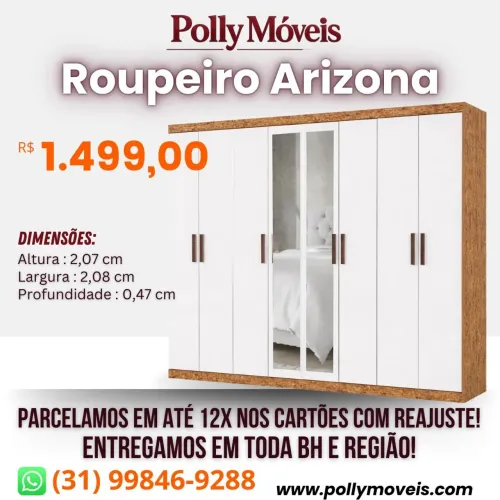 Guarda Roupa Arizona! Pronta Entrega!