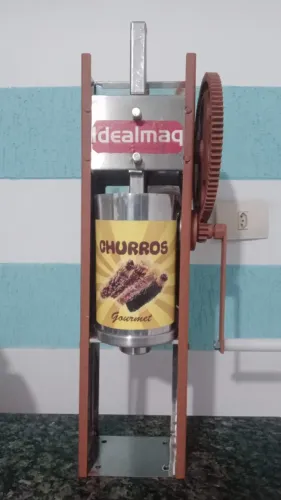 Masseira de churros profissional adesivada nova + curso de churros com apostila