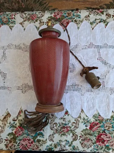 Abajur Cloisonné antigo (sem a base e fazer fiação) VEJA FOTOS