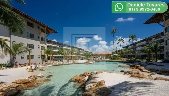 Apartamento em Muro Alto de FRENTE PARA O MAR